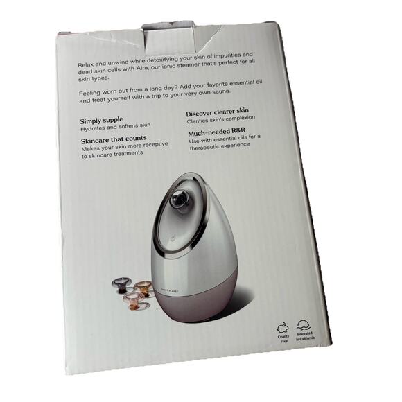 Vanity Planet Aira Ionic Facial Steamer White Spa at Home Self Care Essentials - Picture 2 of 4